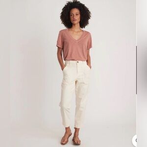 Marine Layers Maya slim/Straight utility pants painter white SZ:4